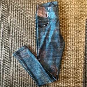 Drakon sport leggings (Columbia) - denim print - midrise - small/medium